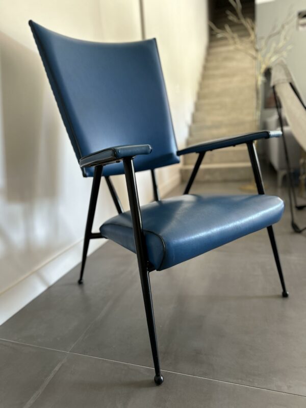 Fauteuil Bleu Colette Gueden - Années 50