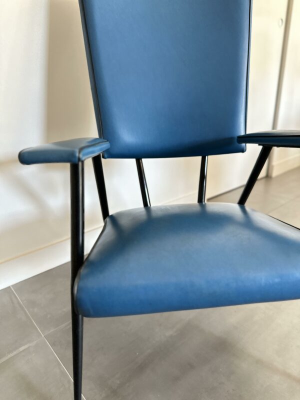 Fauteuil Bleu Colette Gueden - Années 50 – Image 7